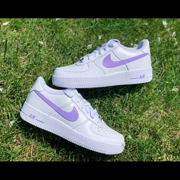 Custom purple air force 1 Clearance